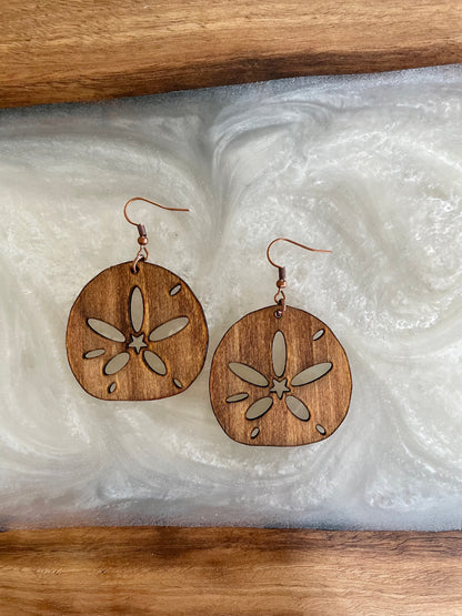 Sand dollar earrings