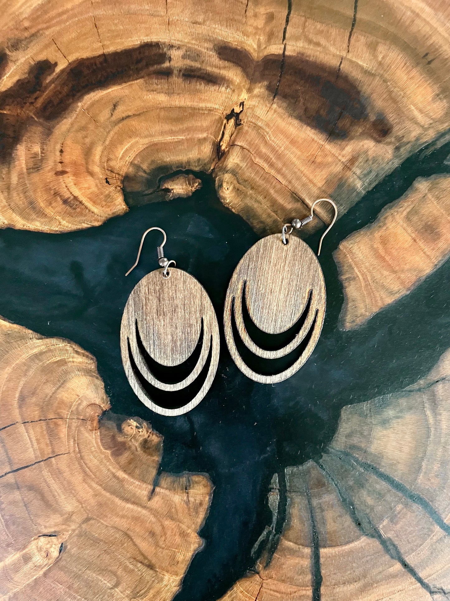 Oval cutout earrings
