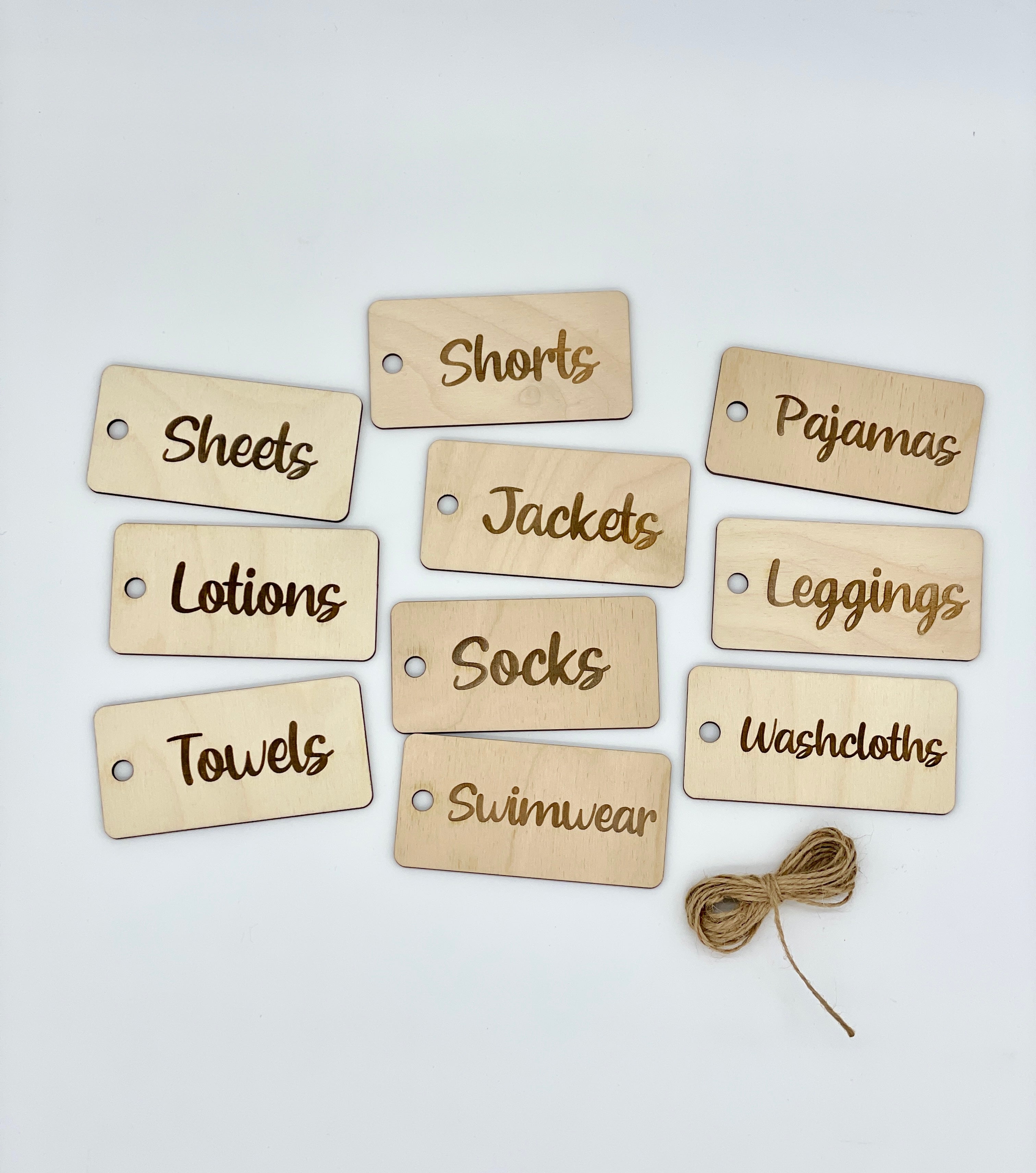 Organization Hang Tag (set of 10) – Wild North Design