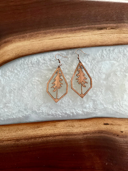 Pine tree earrings