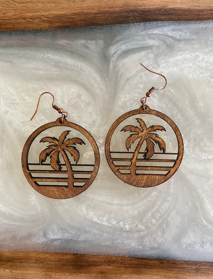 Palm tree earrings