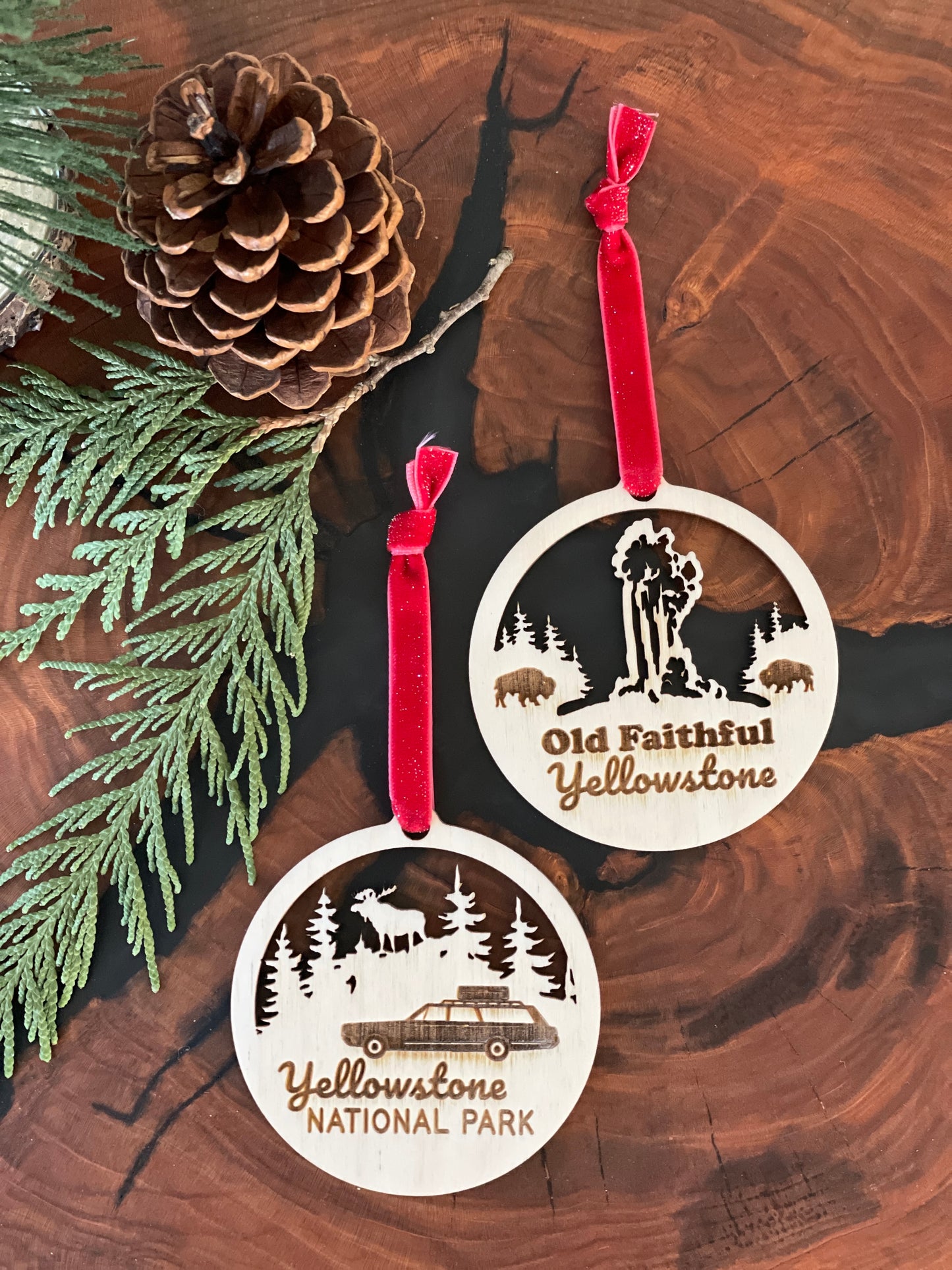 Old Faithful, Yellowstone National Park Christmas ornament