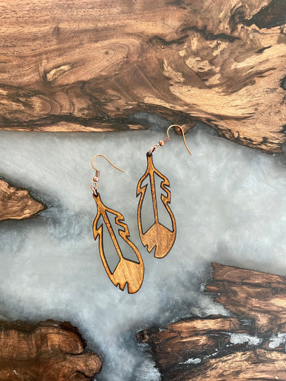 Eagle feather earrings