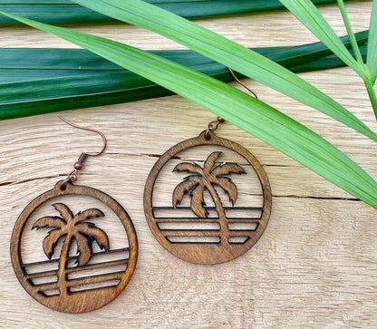 Palm tree earrings