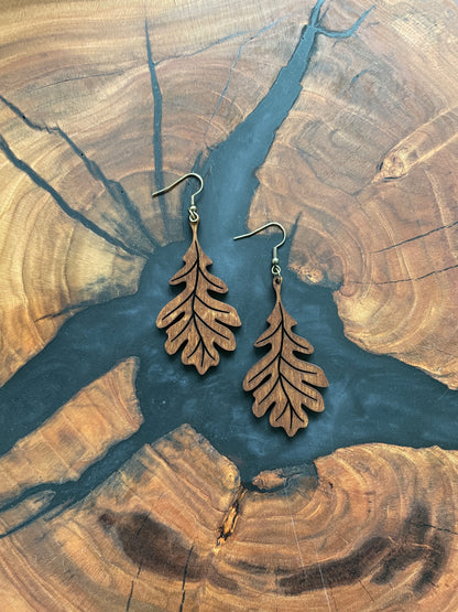 Oak leaf earrings