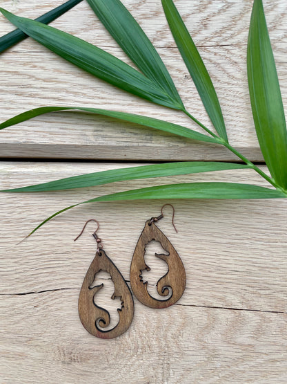 Sea horse earrings