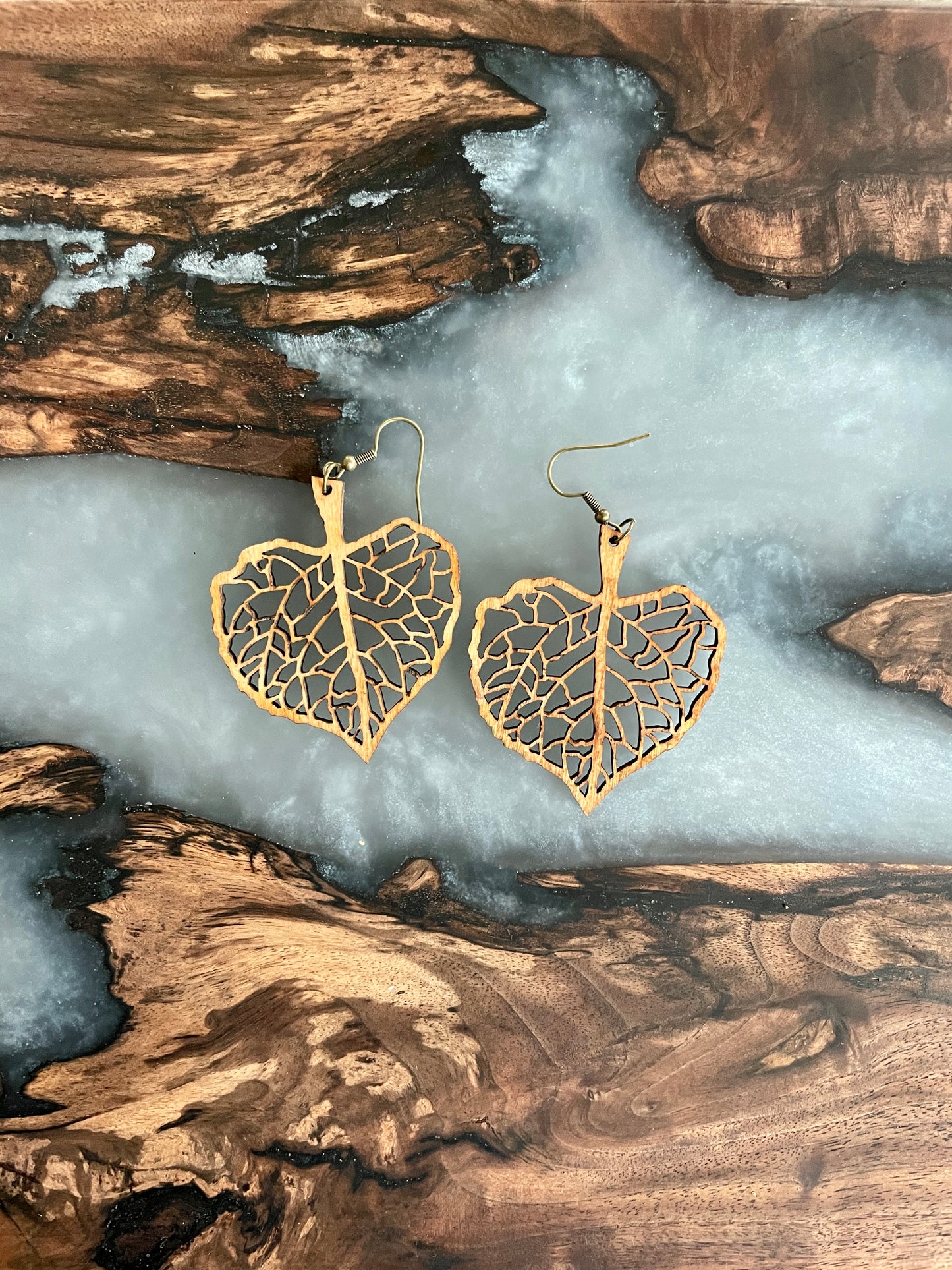 Aspen leaf earrings