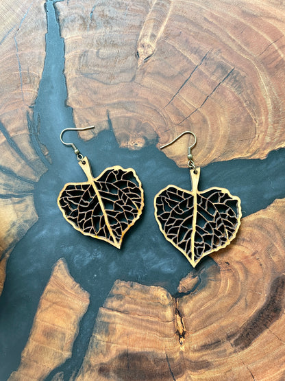 Aspen leaf earrings