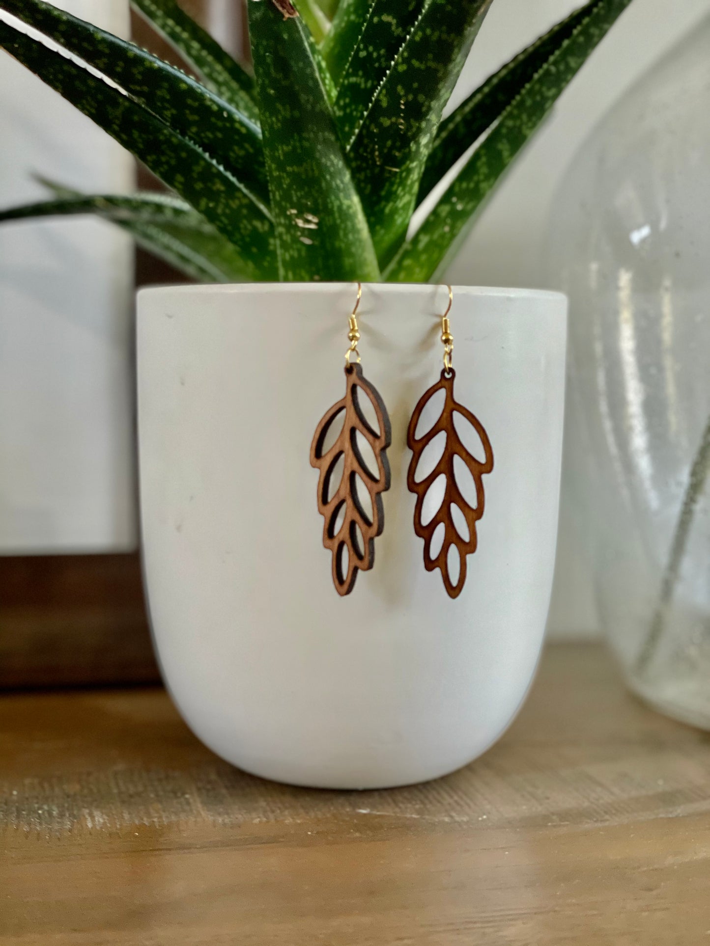 Laurel leaf earrings