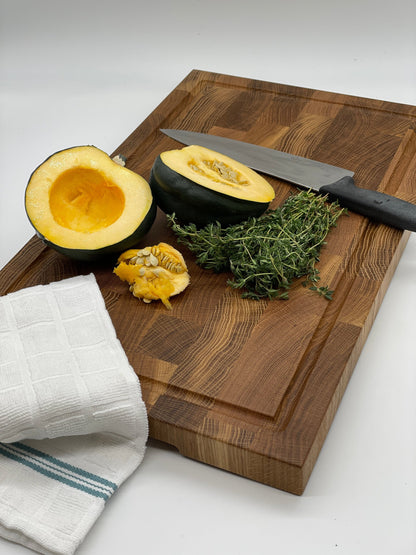 Large end grain white oak cutting board