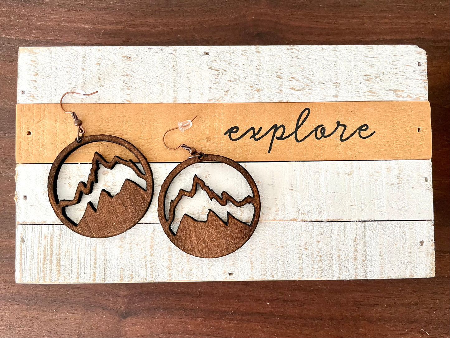 Grand Teton mountain earrings