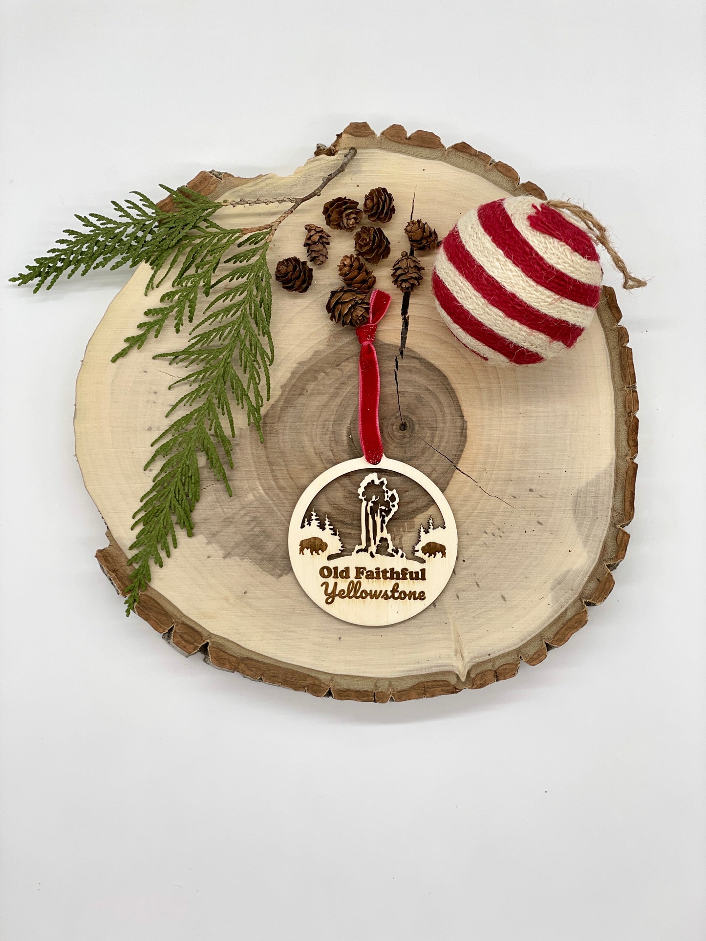 Old Faithful, Yellowstone National Park Christmas ornament