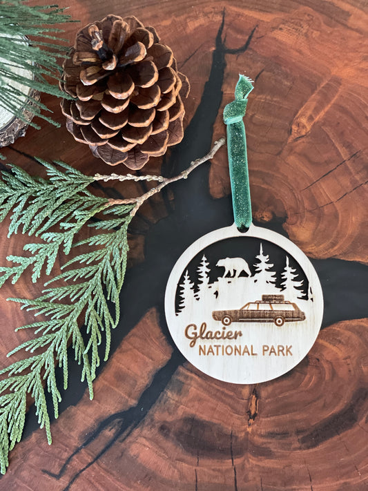 Glacier National Park Christmas ornament