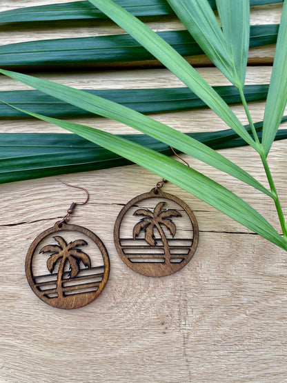 Palm tree earrings