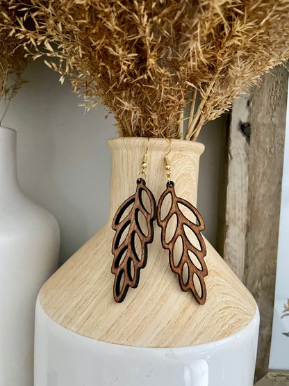 Laurel leaf earrings