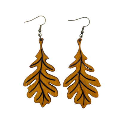 Oak leaf earrings