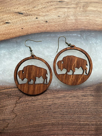 Bison earrings