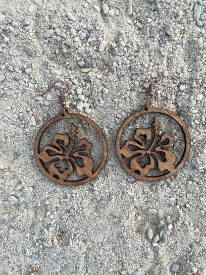 Hibiscus earrings