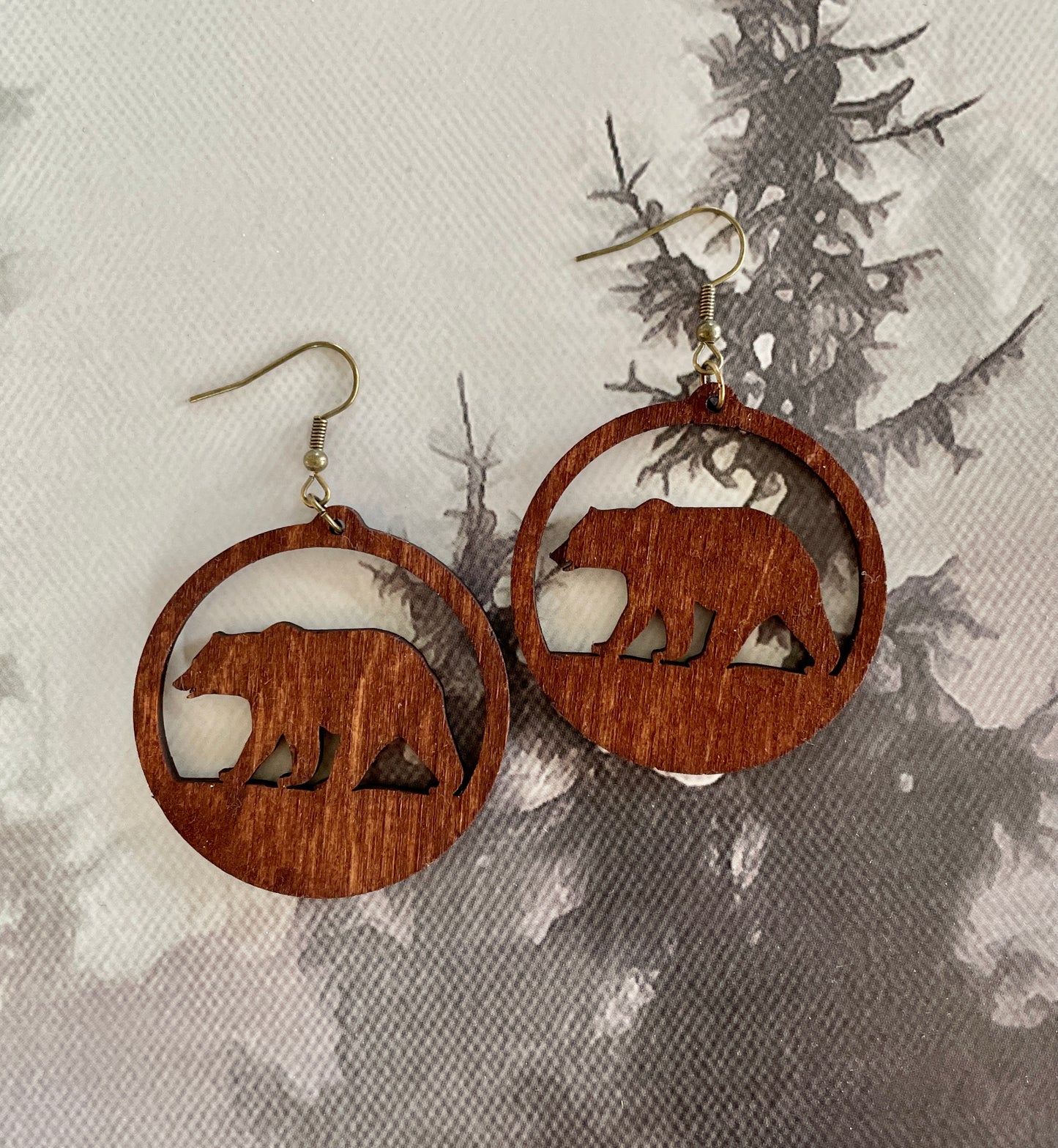 Grizzly Bear earrings