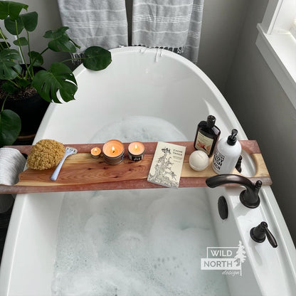 Custom order bath tray with epoxy resin