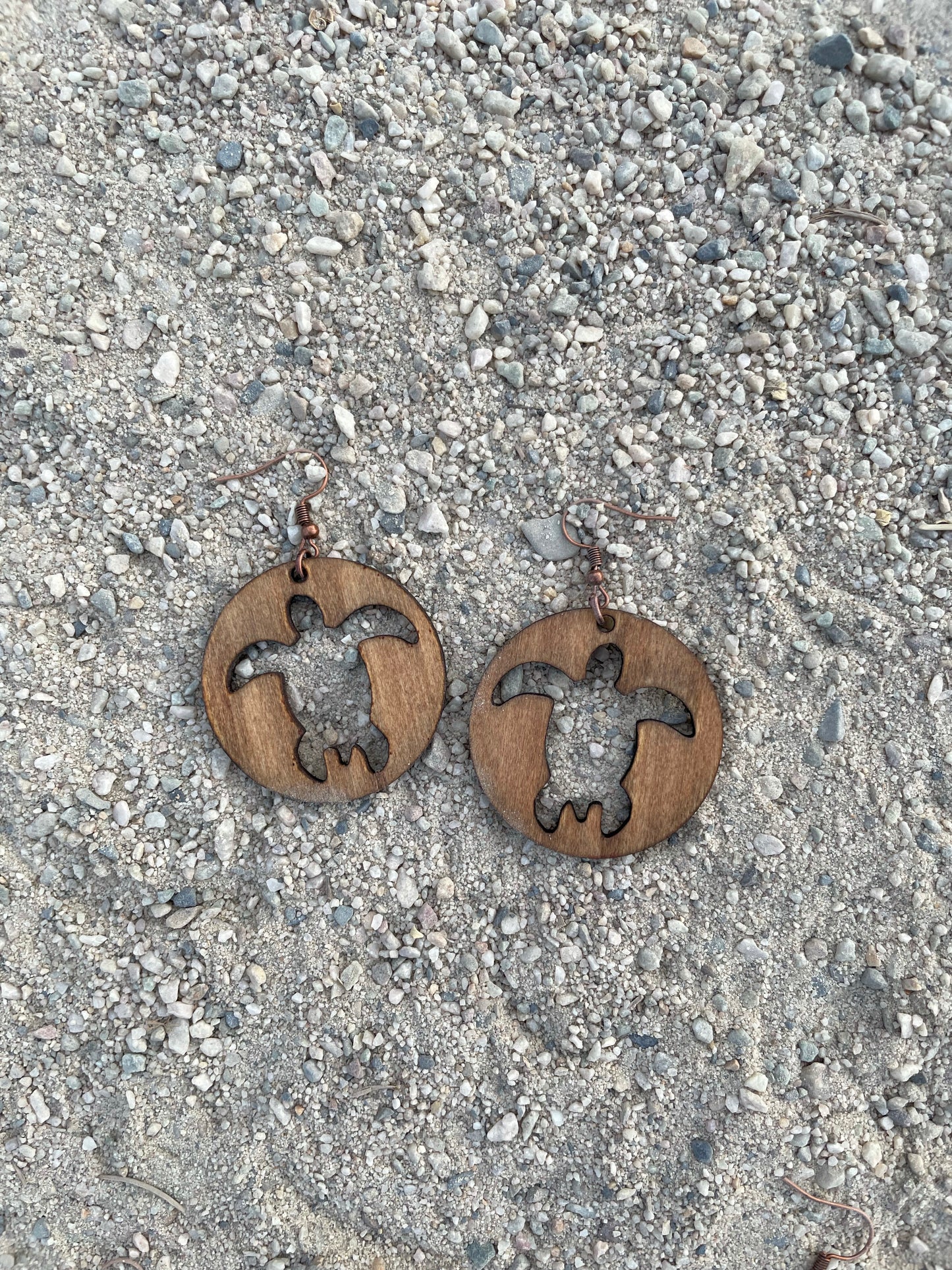 Sea turtle  cut out earrings